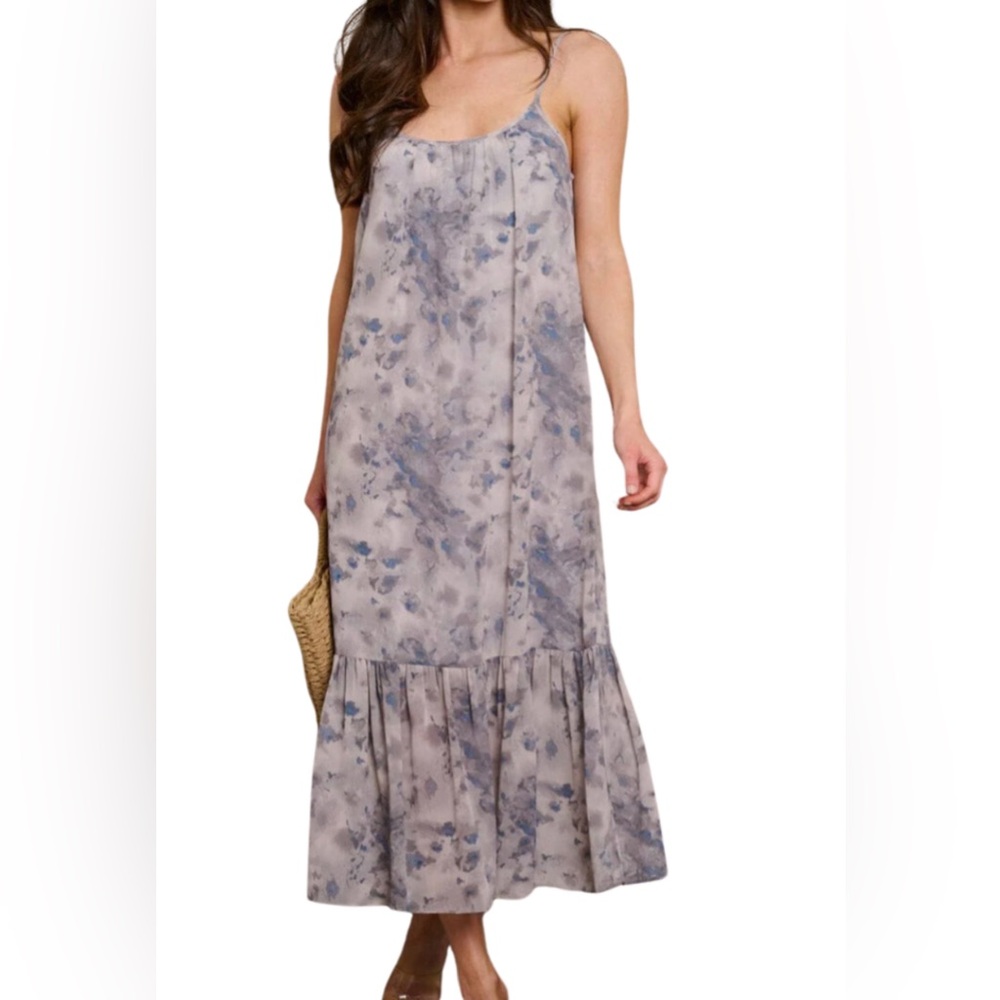 Final Touch Vibrant Sleeveless Tie Dye Midi Dress for Women